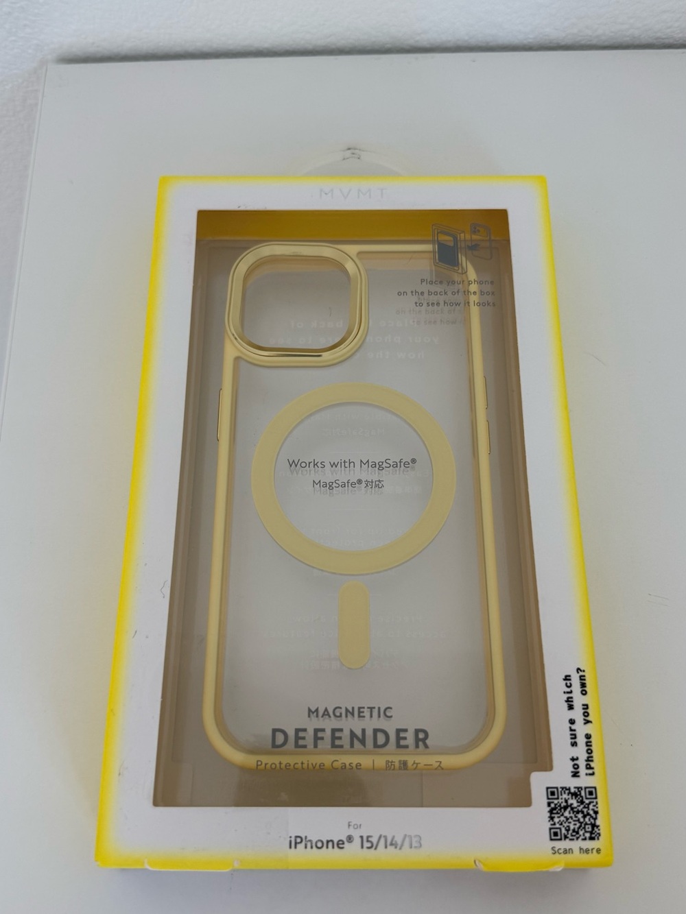 MVMT Magnetic Defender Clear Yellow MagSafe iPhone 15 14 13 Case